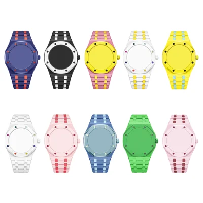 For Swatch Royal Pop Strap 3 O'clock Direction Ceramic + Stainless Steel Watchband with Integrated Watch Case - White+Yellow