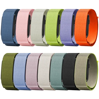 Size L / XL For Garmin Cirqa Smart Band Nylon Strap Magic Tape Fastening Adjustable Wrist Band - Orange