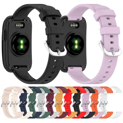 For Garmin CIRQA Smart Band Silicone Strap Quick Release Metal Pin Buckle Adjustable Watch Band - Yellow