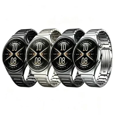 22mm Universal Quick Release Watch Band for Huawei Watch GT 7 Pro  /  7  /  6 Pro  /  6  /  5 Pro  /  5  /  4  /  3  /  2 46mm Button Spring Bar Titanium Alloy Recessed Groove Texture Wrist Strap - Black