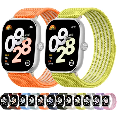 Sport Loop Watch Band for Xiaomi Smart Band 10 Pro / 9 Pro / 8 Pro / Redmi Watch 6 / 5 / 4 Breathable Nylon + Zinc Alloy Strap - Obsidian Black