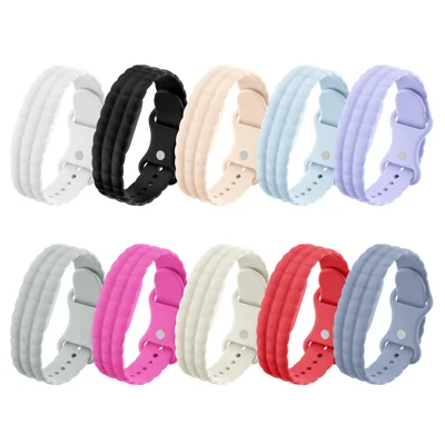 For Google Fitbit Air Strap Cloud Design Silicone Watch Band with Butterfly Buckle - Rose Pink