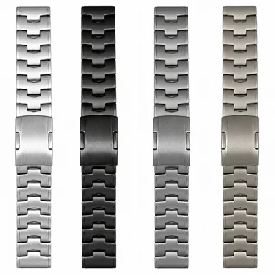 20mm Titanium Alloy Link Strap for Garmin Vivoactive 6  /  5  /  Venu  /  Venu 2 Plus  /  Venu Sq  /  Venu Sq 2 Watch Band with Turtle Back Buckle - Silver