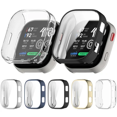 TPU-horlogehoesje voor Huami Amazfit Bip Max A2568, volledige bescherming met electroplating - Zwart