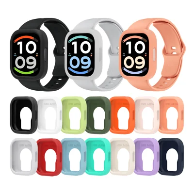 Schutzhülle aus Silikon für Xiaomi Redmi Watch 6 Active, stoßfest, kratzfest, Uhrschutz - Limette