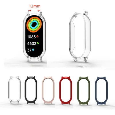 For Xiaomi Smart Band 11 / Band 11 NFC Watch Case Hollow PC Watch Protective Cover - Pink