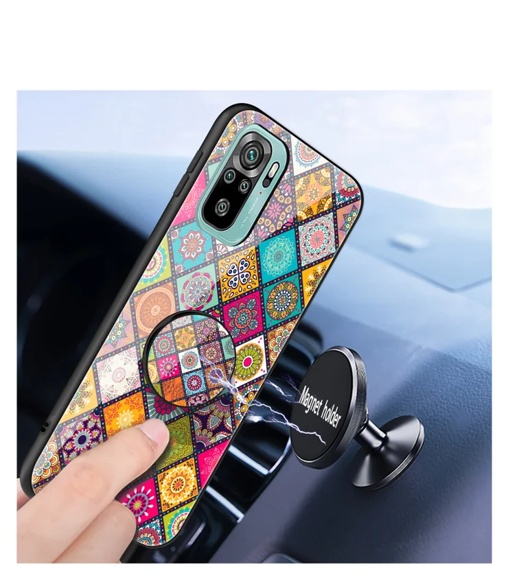 Note 10S Color Flower Luxury Plating Phone Case For Xiaomi Redmi 10 11 12 13 Pro Plus 9S 9T Cover Coque - 202192403 - View #3