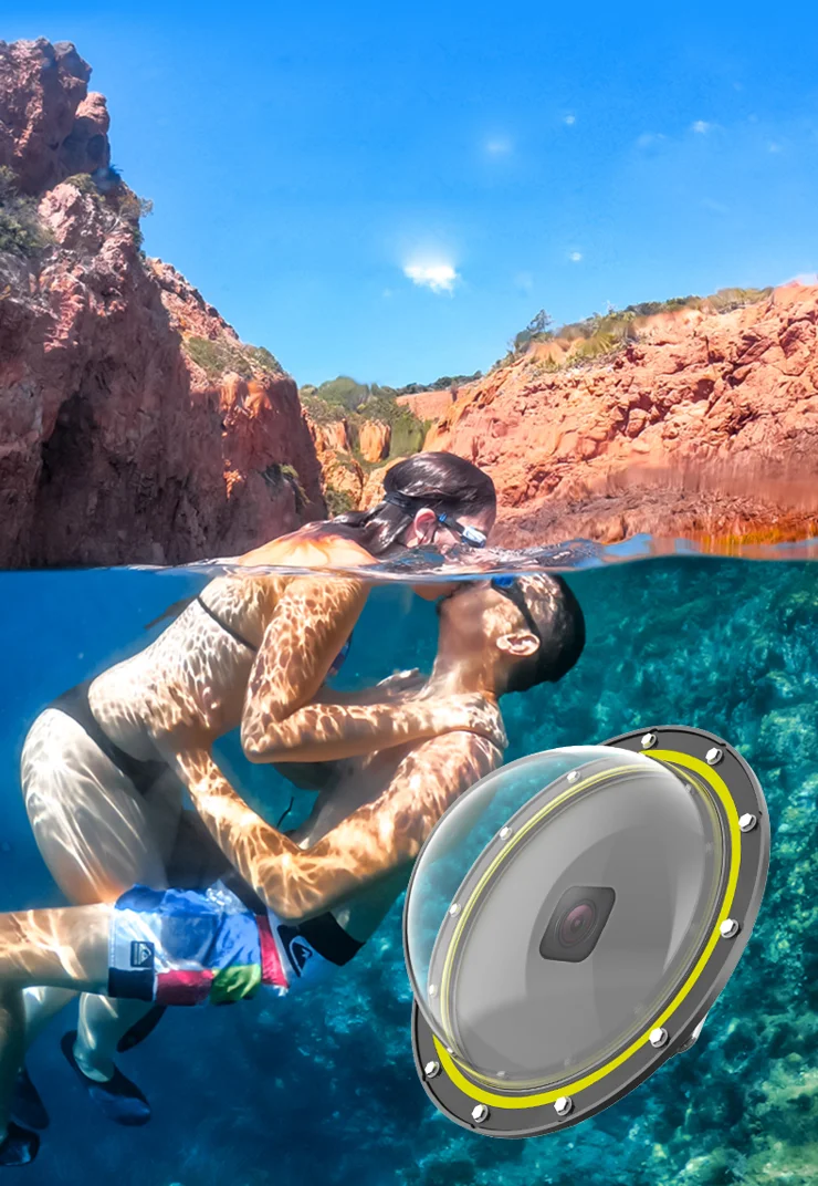 TELESIN AT659 For GoPro Hero Dome Port 30 Meters Waterproof