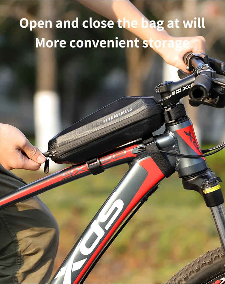 WEST BIKING Borsa Telaio Tubo Superiore Impermeabile – Guscio Rigido 1.5L Per MTB E Bici