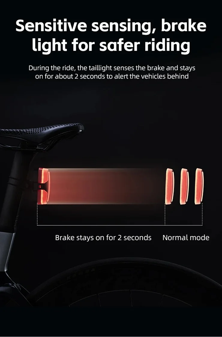ROCKBROS feu arrière de vélo lumière de vélo magnétique IPX6 étanche