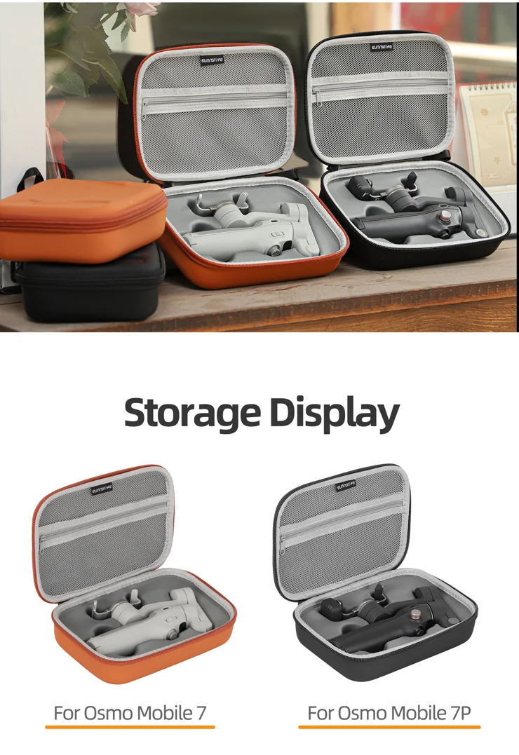 FRETHIND Tas voor DJI Osmo Mobile 7/7P harde case beschermhoes schoudertas voor Osmo Mobile 7/7P Vlog Combo accessoires draagtas, roze