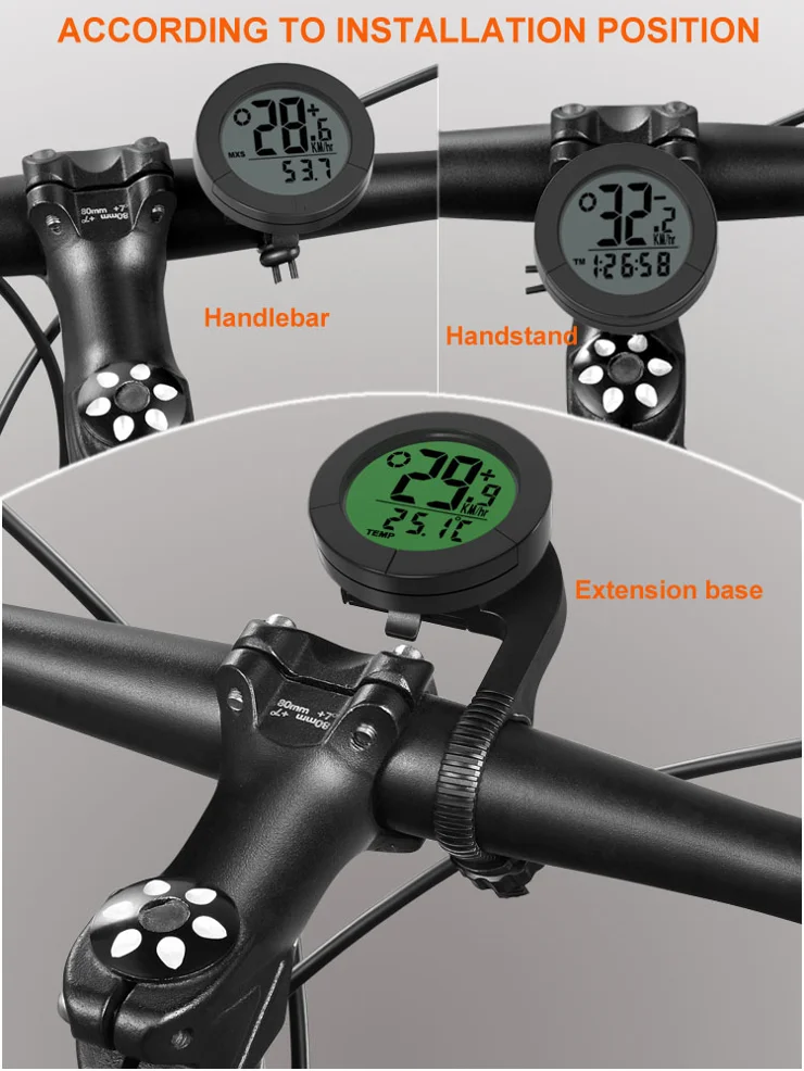 B50-BC23 Display Bicicletta Tachimetro Temperatura