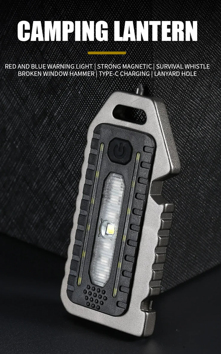 Xinwoer COB LED Flashlight - Magnetic Work Light With Rotating Base & Hook For Emergency Use