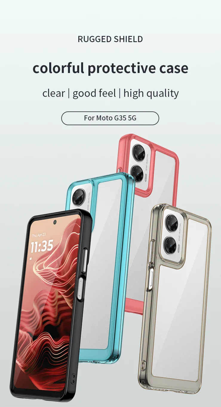 Kit Protezione Per Motorola Moto G35 5G: Cover Trasparente TPU + Pellicola In Vetro Temperato (2 Pezzi)
