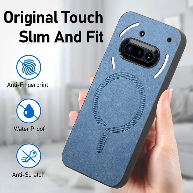 Cover Magnetica per Nothing Phone 3A Custodia Compatibile con MagSafe, Custodia Traslucida Opaca Posteriore Resistente Graffi TPU Bumper + Acrilico Smerigliato Antiurto Sottile Protettiva Case - Nero