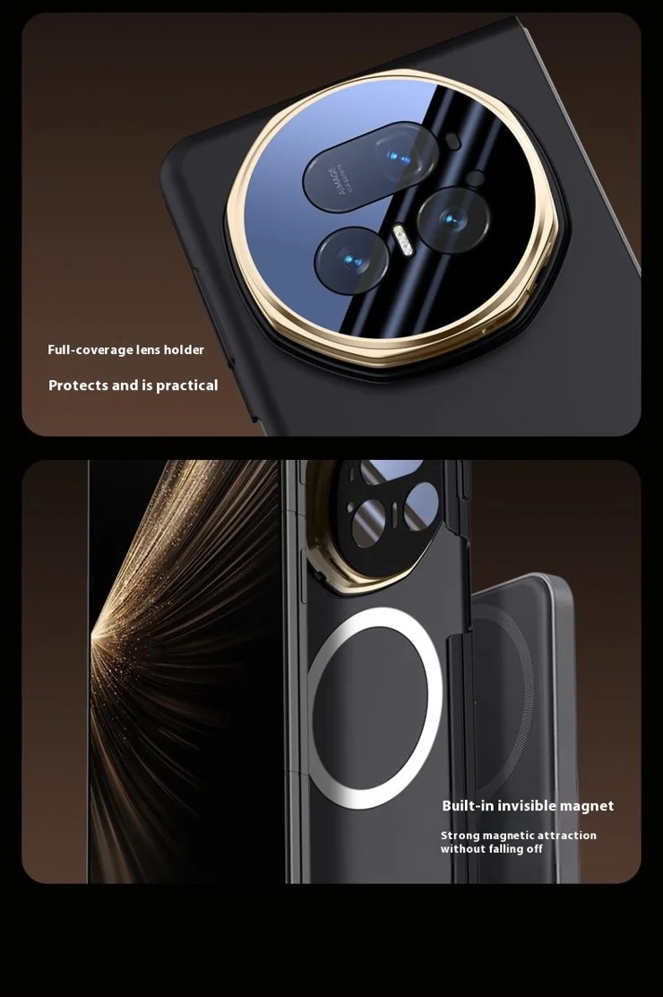 Custodia Per HONOR Magic V5, Custodia Antiurto Con Protezione Dello Schermo Integrata, Con Supporto Per Anello Da Dito, Compatibile Con La Ricarica Wireless (Titanio