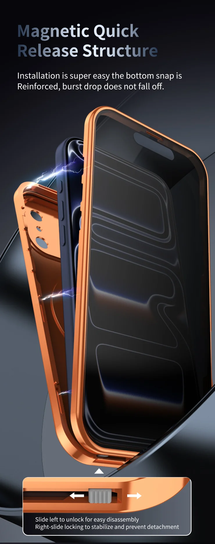 Custodia 360° Con Vetro Temperato Privacy E Telaio Magnetico Per IPhone – Anti-spia