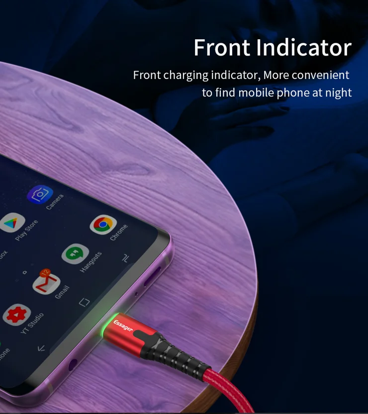 ESSAGER Micro USB to USB Nylon Braided Data Sync Charging