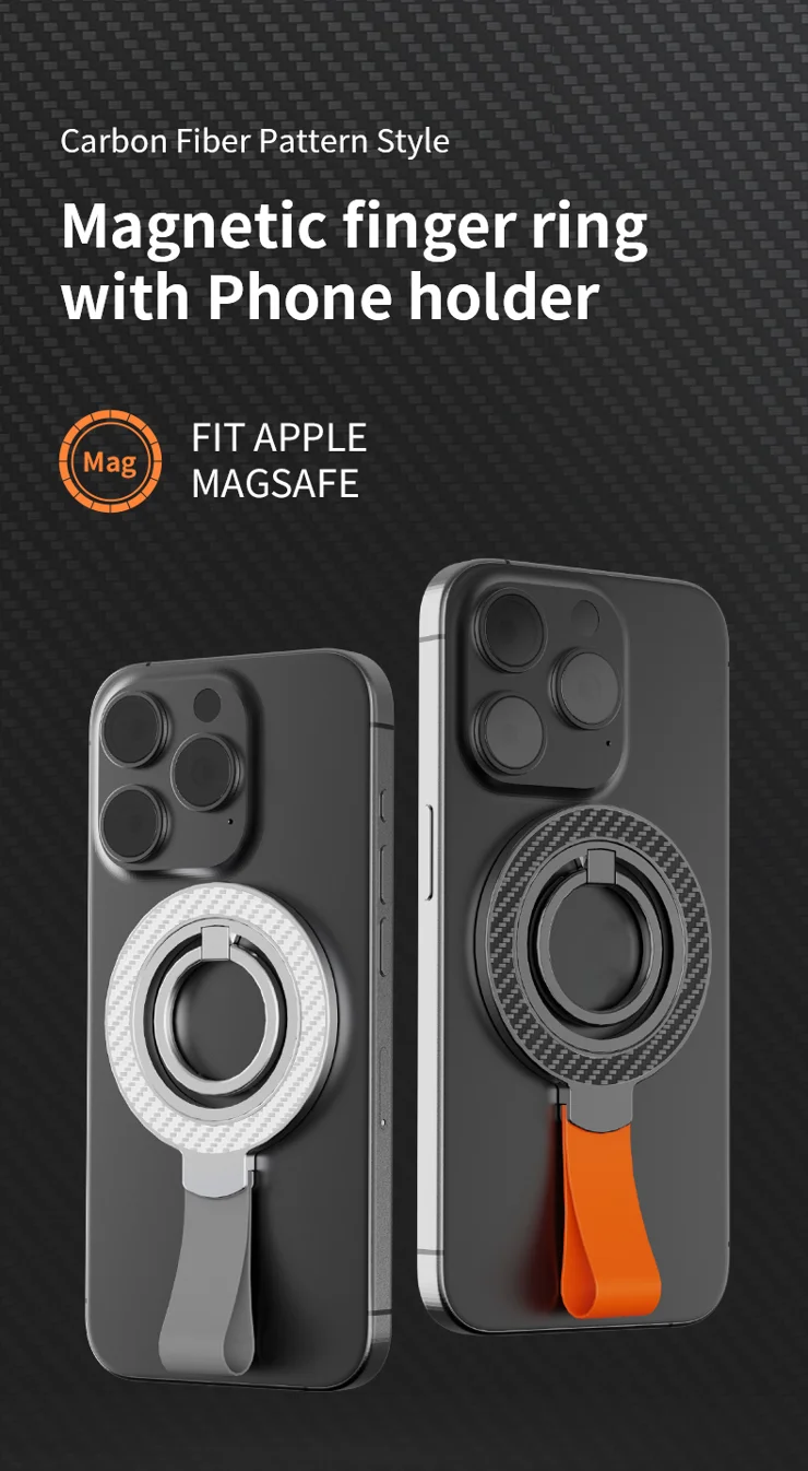 Magnetic Phone Ring Holder: Thinnest MagSafe Grip | PITAKA