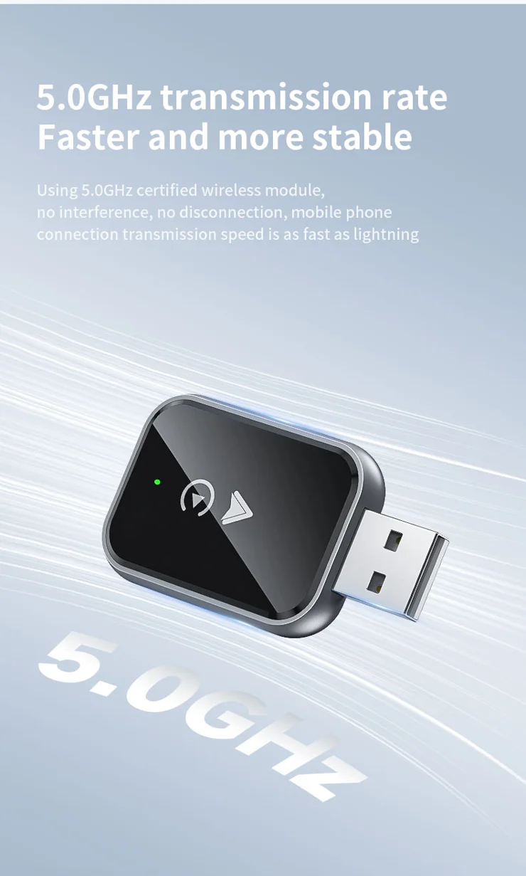 Adattatore Wireless CarPlay E Android Auto 2 In 1 – Plug&Play USB-A/C, Connessione Automatica Per Auto Con Cablaggio