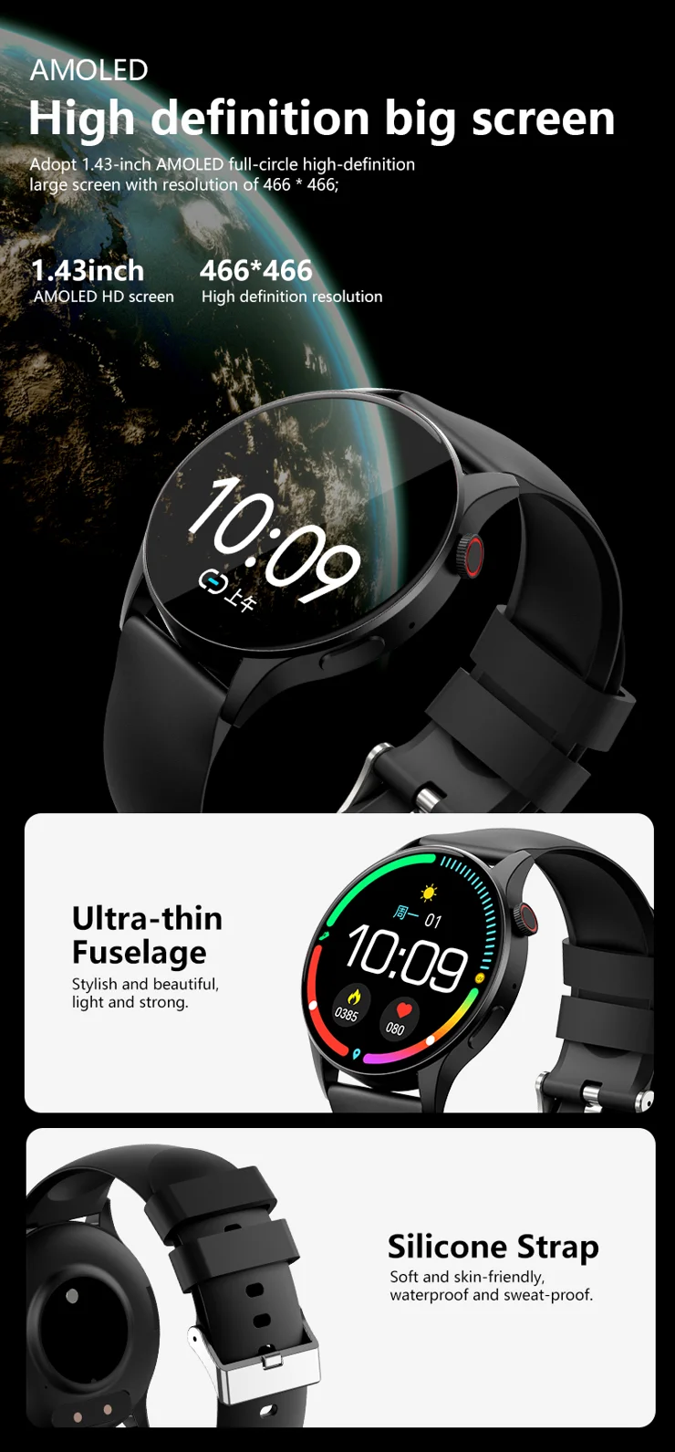 Reloj Inteligente X View Cronos V12 Blood Oxygen Smartwatch V12