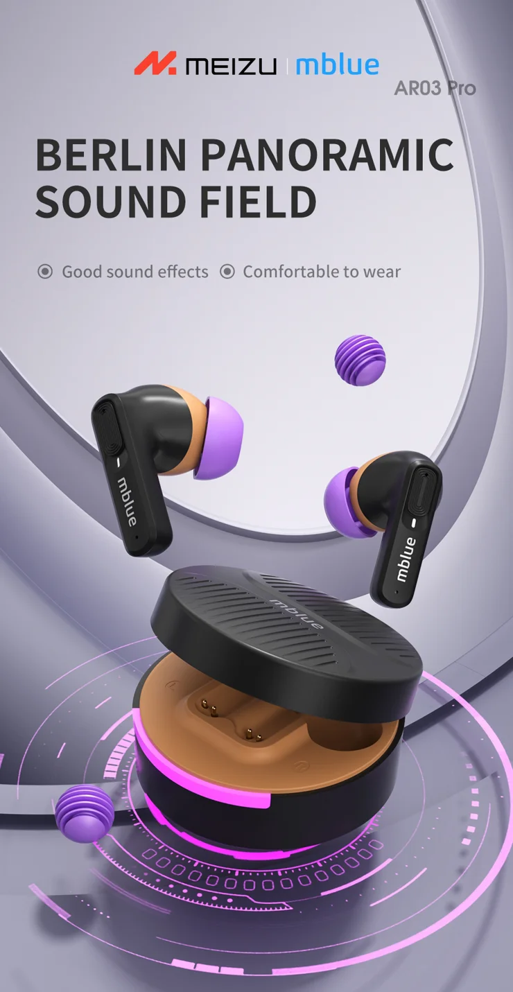 MBLUE AR03pro ANC Noise Cancellation Bluetooth-compatible