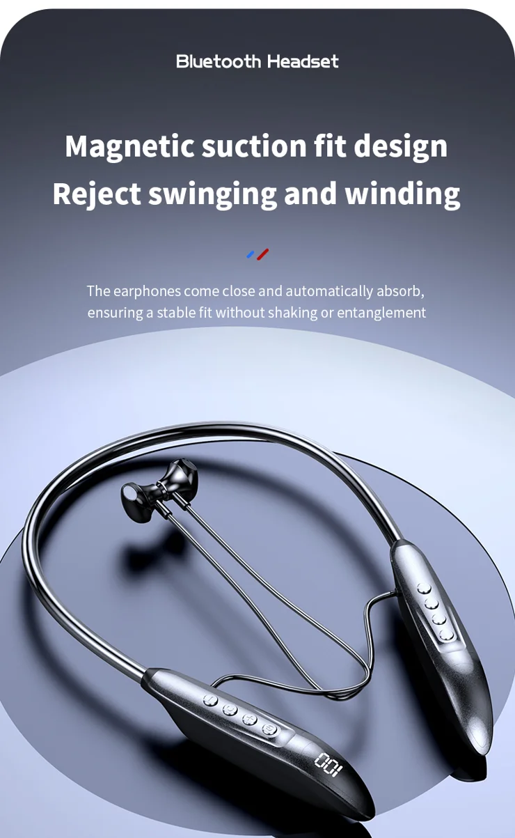 M518P Neckband Wireless Earphone Bluetooth-compatible