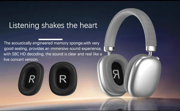 P959 Over-Ear Headphone Wireless Bluetooth-compatible Gaming