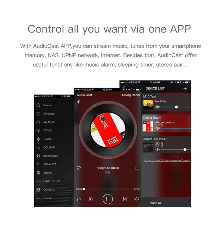 Okeeyseda Audiocast M5 DLNA Airplay Adapter Wireless WiFi Musica Audio Streamer Ricevitore Audio Music Speaker per Flussi Multi Room Okeeyseda Audiocast M5 DLNA Airplay Adapter Wireless WiFi Musica Audio Streamer Ricevitore Audio Music Speaker per Flussi Multi Room
