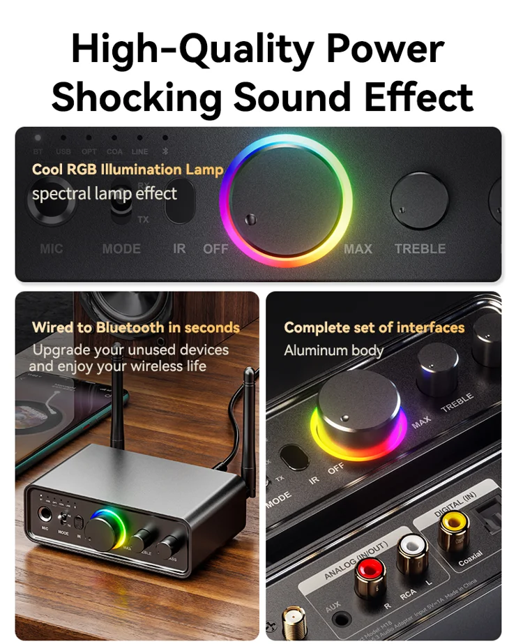 2025 Trasmettitore ricevitore audio M18 Bluetooth 5.3 versione