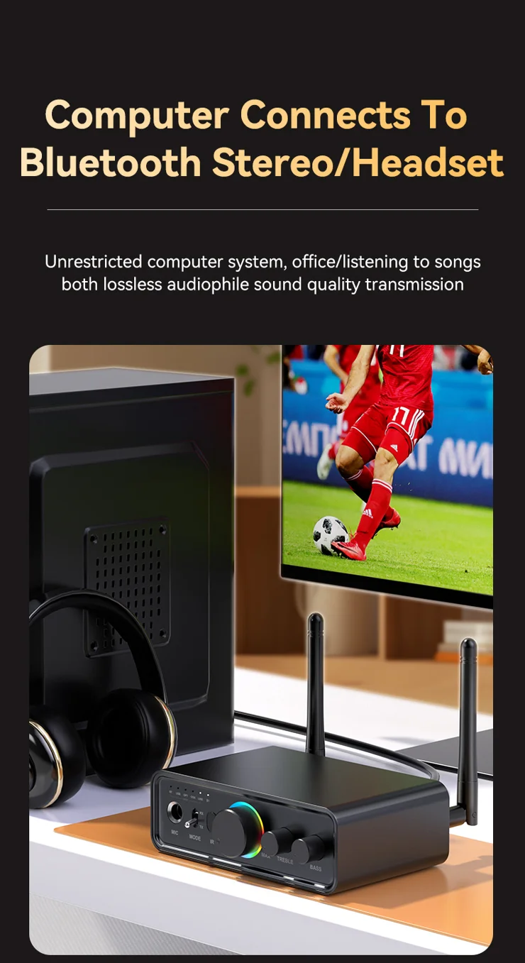 Aggiornato M18 Bluetooth 5.3 Ricevitore Audio Trasmettitore per Home