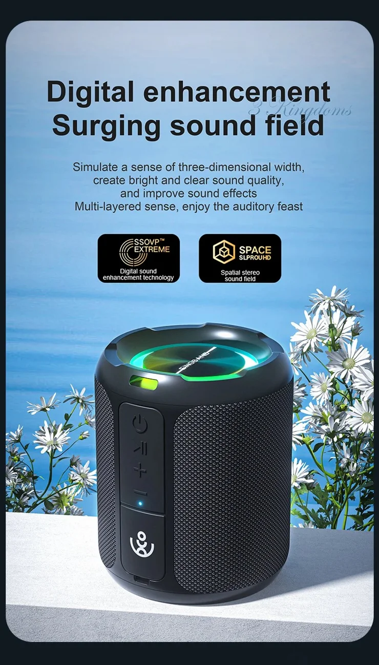 Altoparlante Bluetooth XDOBO Sinoband 3 Kingdoms – 40W, 20 Ore Di Batteria, IPX6, Bluetooth 5.3, Suono Potente E Portatile