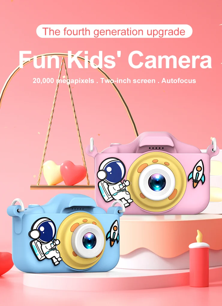 X200 Spaceman Decor Dual-Lens Kid's Educational Camera Mini