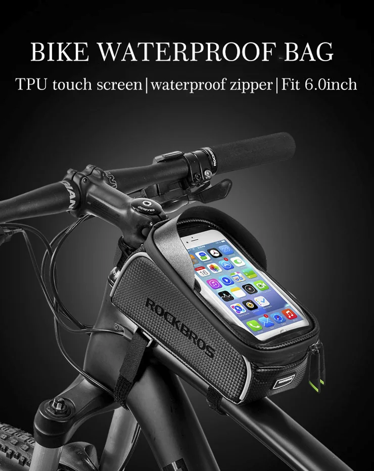 ROCKBROS MTB Road Bike Phone Case Waterproof Touch Screen