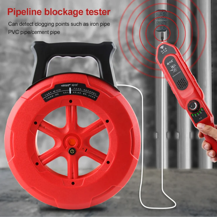 Rilevatore Di Blocco Tubi - Strumento Da 30m Per Diagnostica Sotterranea | Trovatore Ostruzioni Per Tubi In Acciaio E PVC