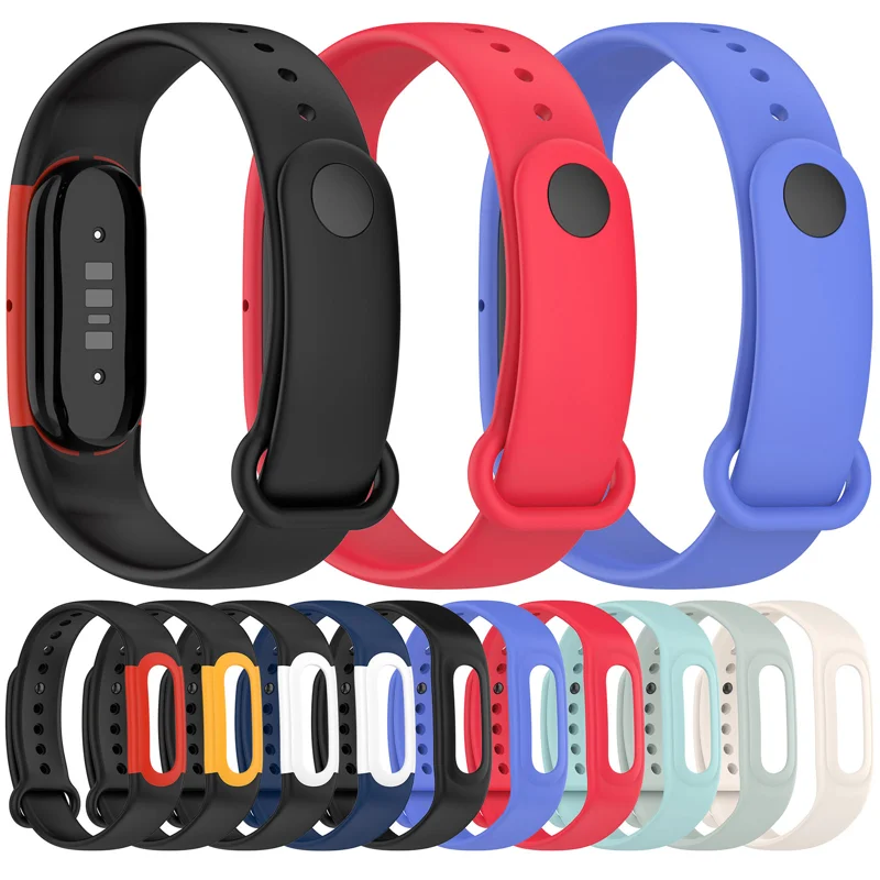 For Google Fitbit Air TPU Watch Strap Adjustable Band - Black / White