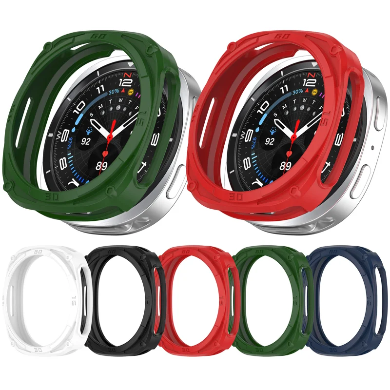 Für Samsung Galaxy Watch9 40mm Uhrenhülle Panzer-PC Stoßfester Schutzüberzug - Weiß